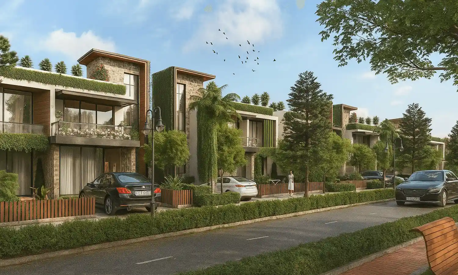 Water cascade at Forest Walk Villas