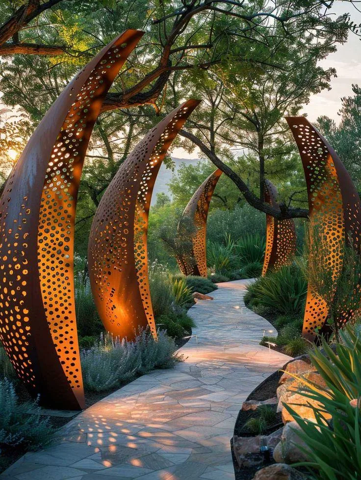 Lake, landscaped gardens and pathways at Forest Walk Villas
